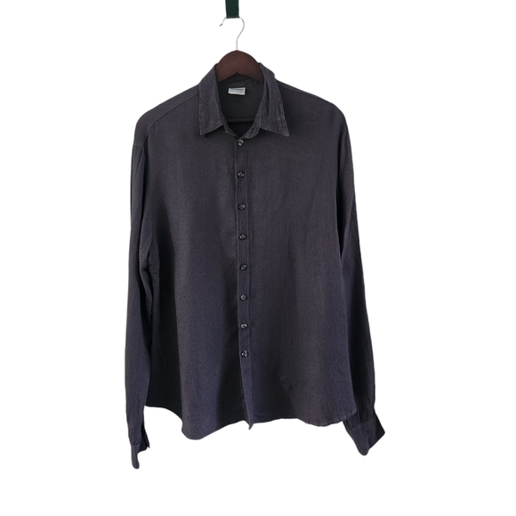 CP Shades Rayon Textured Sheen Button Front Blouse Top Size Large Womens - Picture 1 of 8
